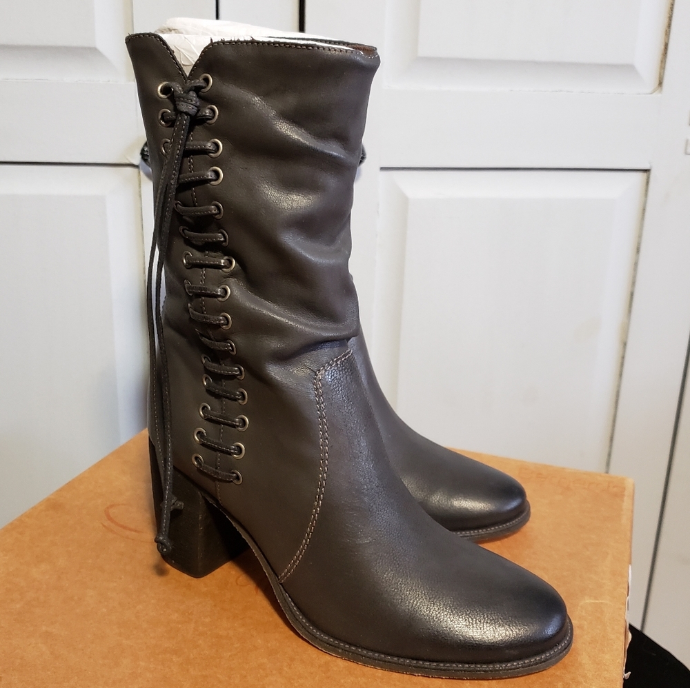 Bernardo Effie Corset Laced Booties 6